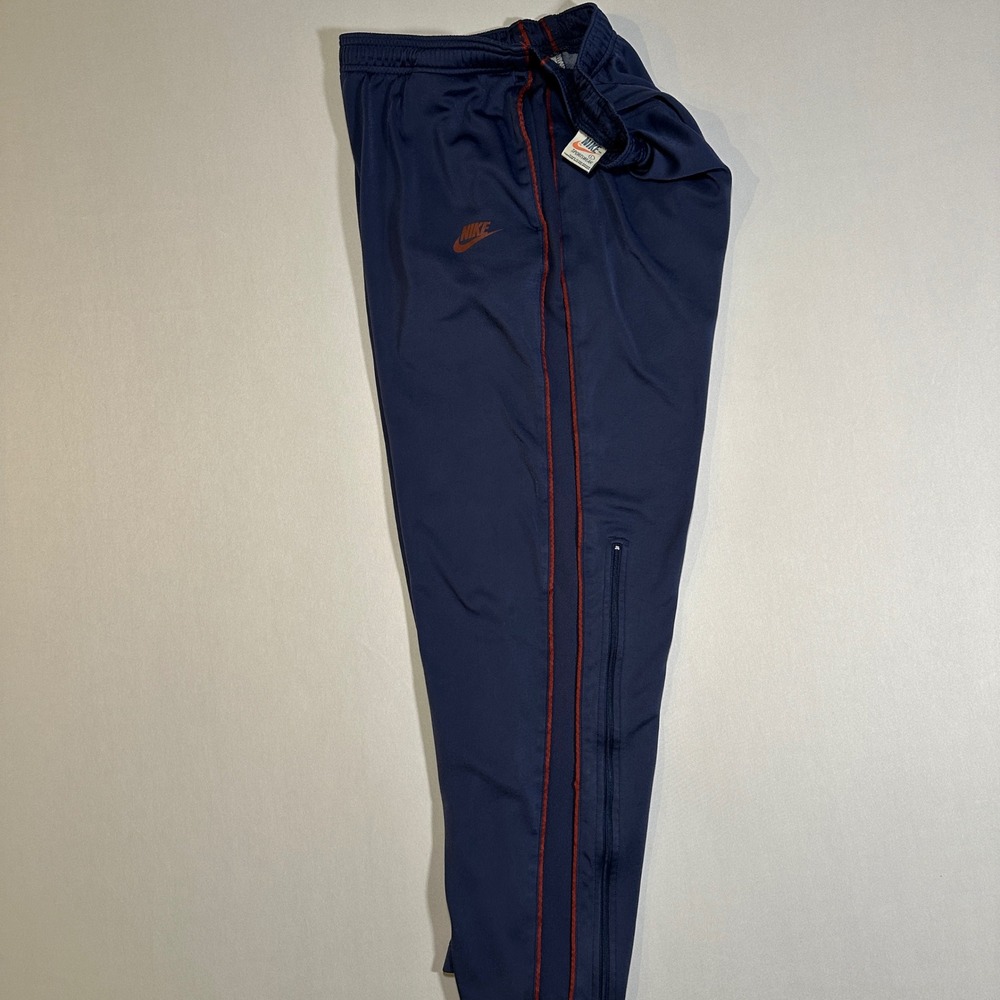 Nike Track Pants Mens Large Blue Zip Leg Athletic Sportswear Training Limited